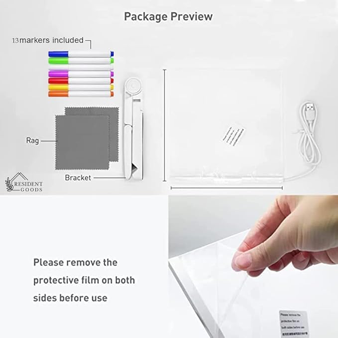 3D LED Acrylic Writing Pad