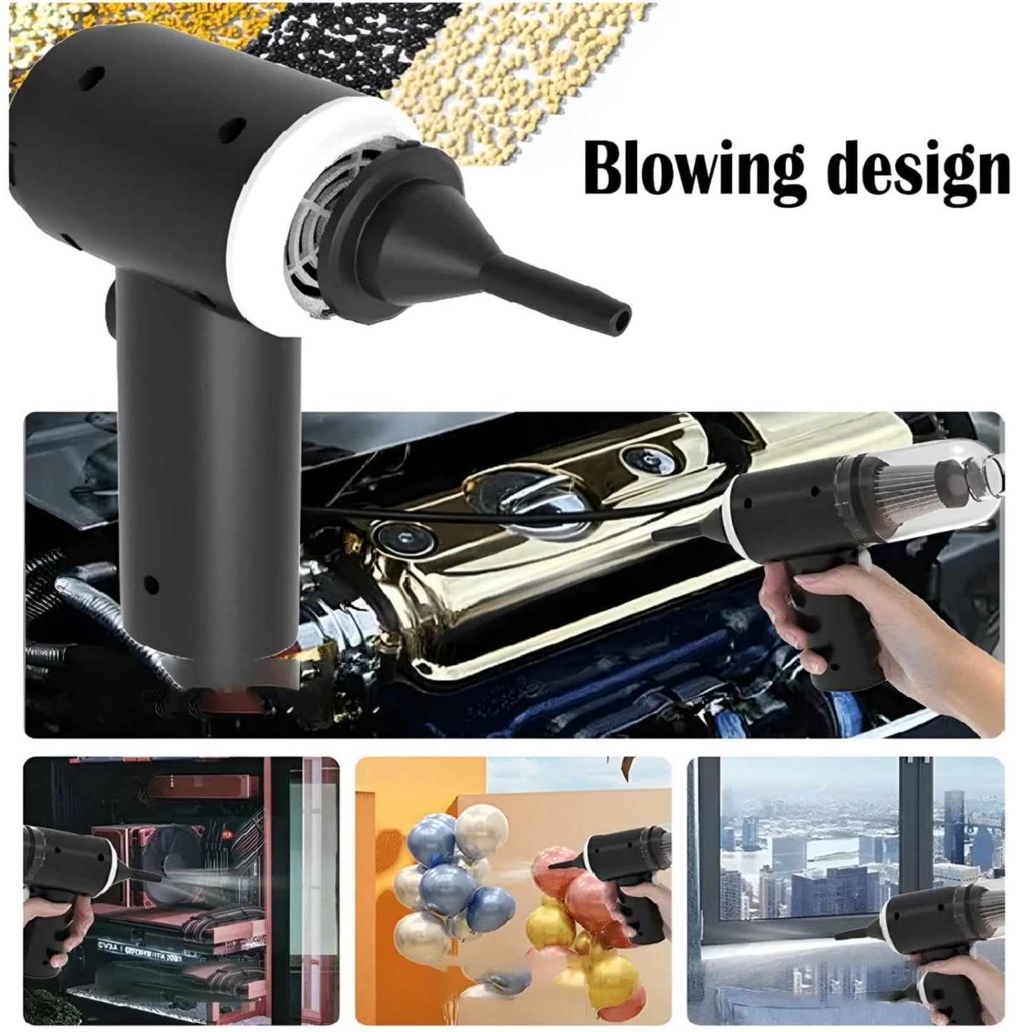 3-in-1 Cordless Car Vacuum Cleaner