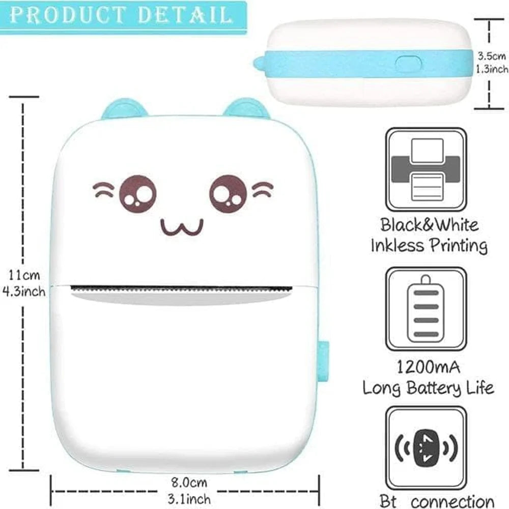 Portable Bluetooth Mini Thermal Printer (Inkless)