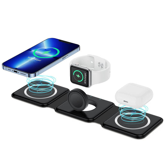3-in-1 Magnetic Foldable Wireless Charger