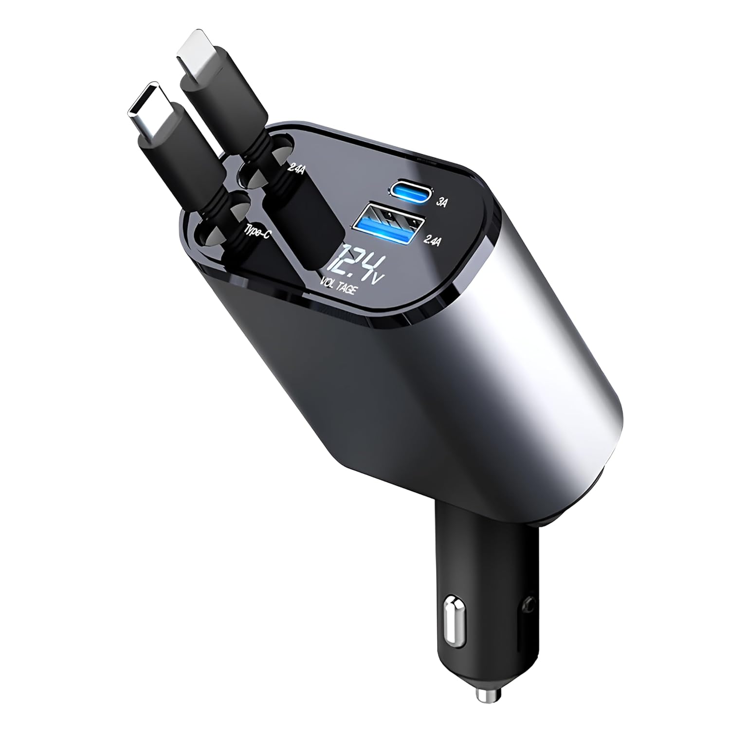 VoltDrive Pro 120W 4-Port Fast Car Charger