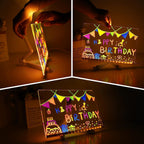 GlowPad RGB 3D Acrylic LED Writing Board – Reusable Message Display