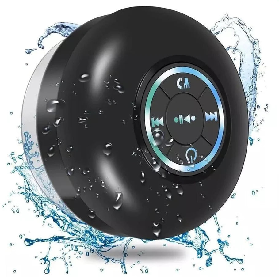 Waterproof Bluetooth Shower Speaker with Suction & LED Light