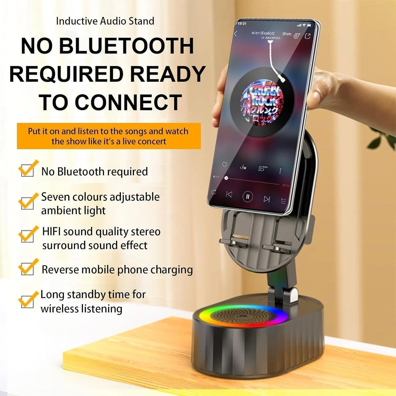 Wireless Induction Bluetooth Speaker(5 in 1)