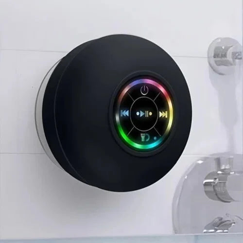 Waterproof Bluetooth Shower Speaker with Suction & LED Light